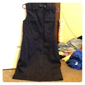 New Black Sleeveless Army Dress